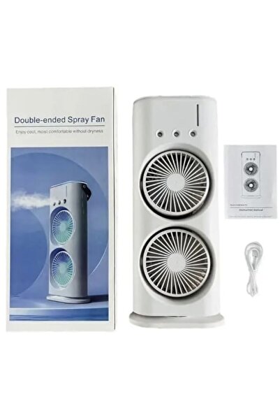 OEM Ventilator portabil cu pulverizare și două capete, cu lumină LED, umidifi...