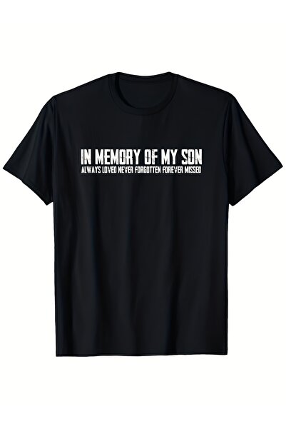 1001 Line قميص رجالي مطبوع عليه عبارة "In Memory of My Son" بتصميم ثقيل الوزن...