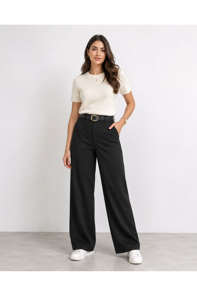 Emporya Women's High Waist Summer Casual Wide Leg Palazzo Pants with Pocket B...