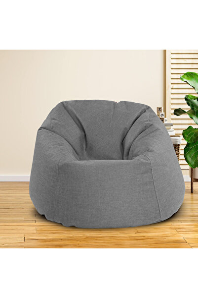 In House Solly Linen Bean Bag Chair - Large - Light Grey