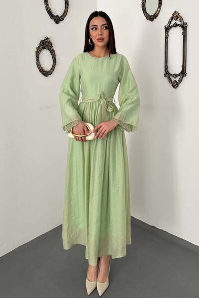 Lady Pixie Lace Detailed Dress with Sleeve Cuffs