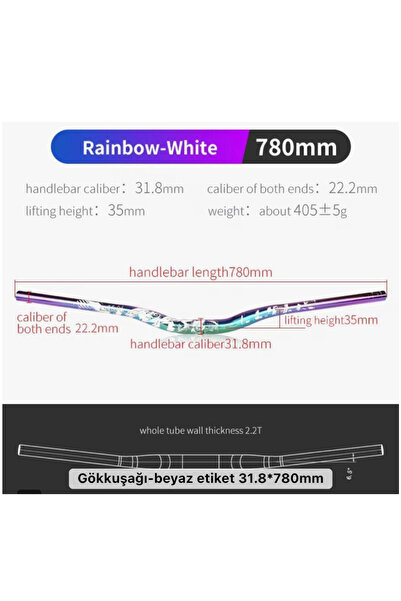 lunje All Ride 31.8 mm Gidon 780 mm Renkli Alüminyum 6061- T6 Hafif ve Ergonomik Tasarım