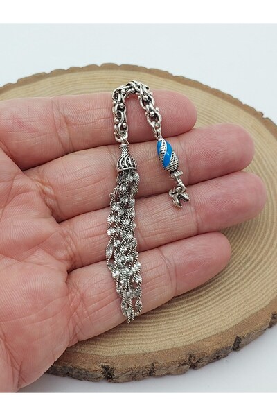 Yasamtohumu Silver Plated Alpaca Prayer Bead Tassel (62426)