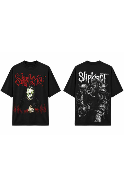 TOMRİS TASARIM Slipknot People Equal Shit Vintage Oversize T-Shirt