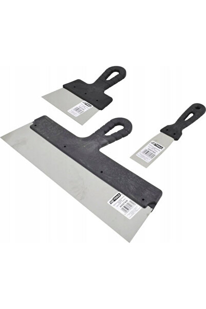 AwTools Spatulă de chit din oțel inoxidabil, 200 mm, cu mâner din plastic