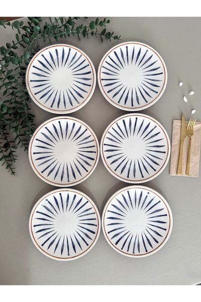 Yiğit Seramik Züccaciye Nordic Model 6 Person/Part Cake Serving Plate