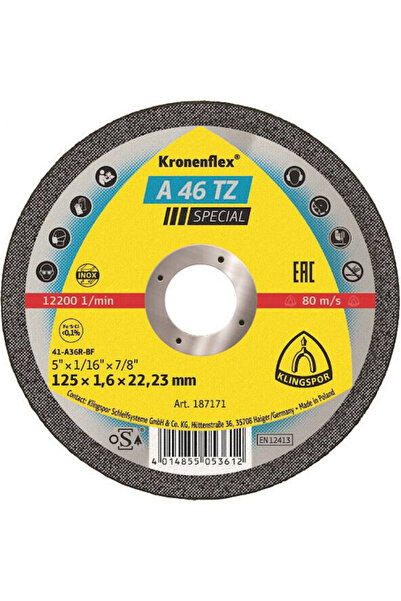 KLİNGSPOR Disc plat A46tz T1a 230*1.9*22 224084