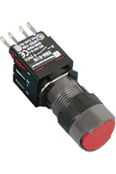 Schneider Electric Buton Complet Roșu Interior Plat Rotund 16mm Auto-Revenire...
