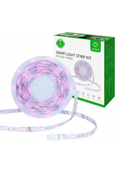 Woox Bandă LED inteligentă impermeabilă Wi-Fi 12V RGBW 5m tip SMD5050 cu surs...
