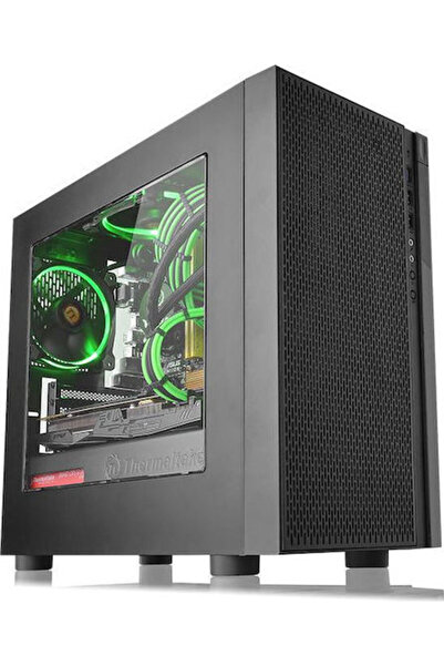 THERMALTAKE Versa H18 Carcasă PC Gaming Midi Tower cu Fereastră Laterală Negru