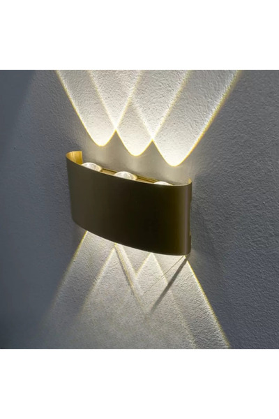 La Cucu Aplică LED de Exterior Senseni, 6W, Metal, Auriu