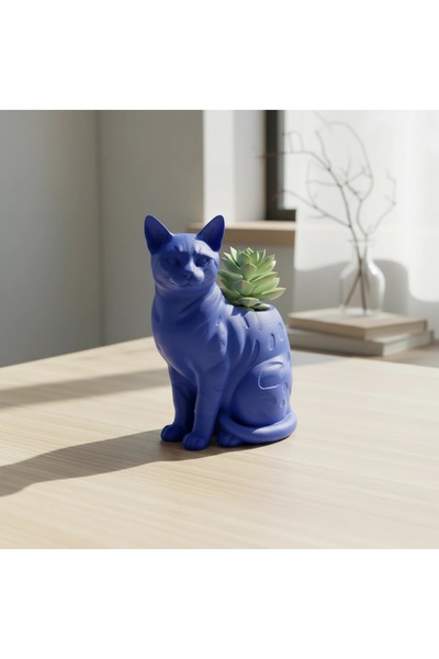 OEM Mini Ghiveci Decorativ Forma Pisica Bengal Imprimat 3D