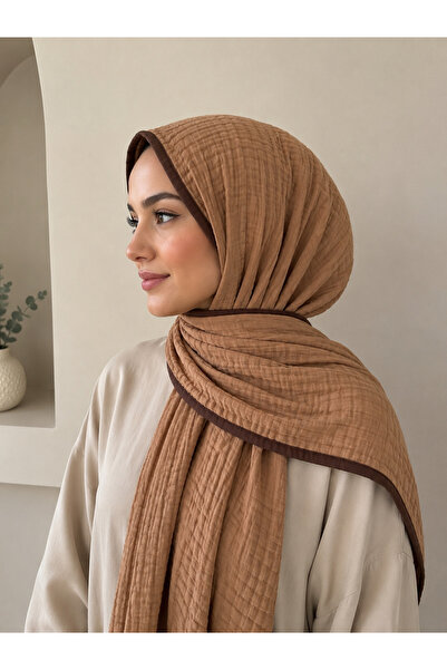 LAND SCARF شال من القطن المُسلّن