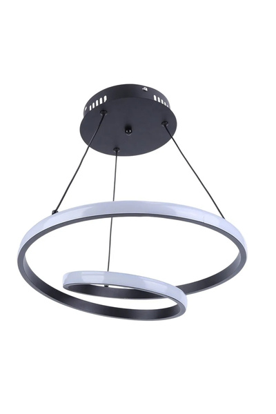 POWERTECH LED φωτιστικό οροφής HLL-0154, 25W, 4000K, Φ40cm, 1m, μαύρο
