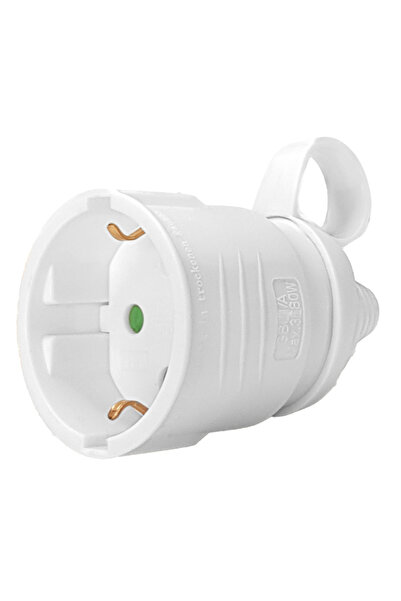 POWERTECH φις ρεύματος PT-887, 1x schuko, 16A, λευκό