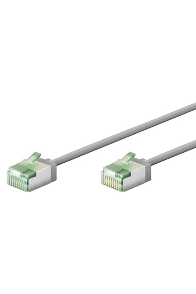 goobay καλώδιο δικτύου 74343, CAT 8.1 U/FTP, slim, copper, 2000MHz, 0.15m, γκρι
