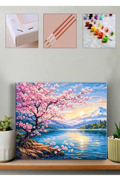 Carmen Sayılarla Boyama Seti - Sakura - Büyük Ebat 60x75cm