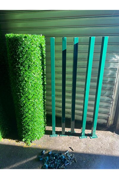 msy garden fenc Çim Çit 120 cm x 10 mt + 5 ADET Galvanizli Çit Direği Aksesua...