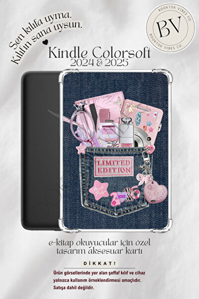 BookTok Vibes Co. Denim Y2K 2000S Temalı Insert - Kindle ve Kobo E-Kitap Okuy...