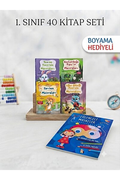 Yuva Yayınları 1.SINIF BOYAMA HEDİYELİ Tavşan Tonti'nin Maceraları,Kaplumbağa...