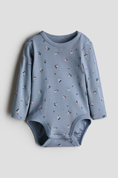 H&M Pamuklu ve Baskılı Body