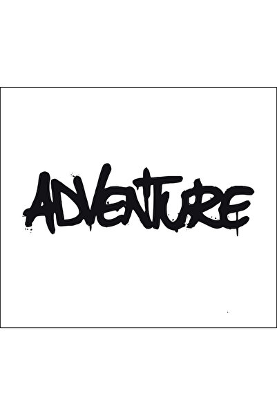 Amo-Stickers Sticker Auto Adventure text 30cm Argintiu