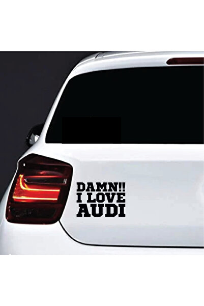 Amo-Stickers Sticker Auto Audi Damn 30cm Alb