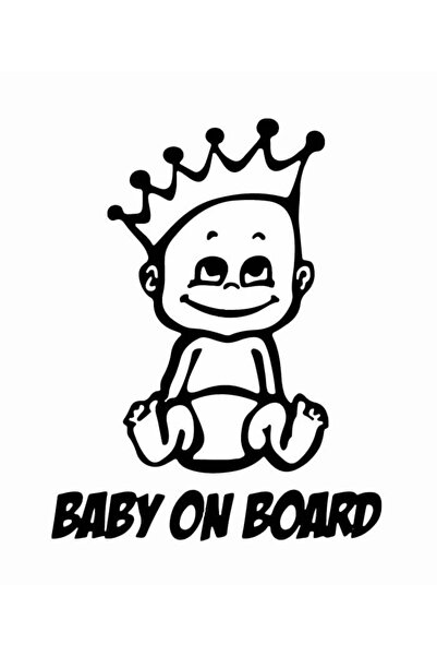 Amo-Stickers BABY King On Board 25cm Rosu