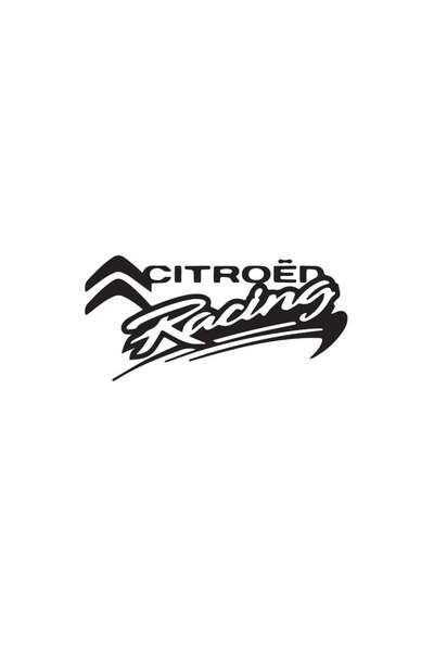 Amo-Stickers Citroen Racing 2 car sticker 30cm Silver