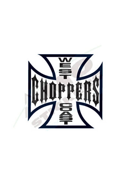 Amo-Stickers Αυτοκόλλητο Μοτοσικλέτας West Coast Choppers 25εκ. Μαύρο