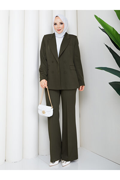 Modern Tasarım Tesettür Kalıp Premium Ceket Pantalon Takım