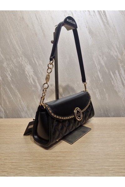 seyyah Stylish Women's Chain Detailed Quilted Double Strap Shoulder and Cross...