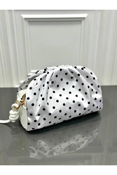çkn sedat çakan çanta & fular & aksesuar Polka Dot Pattern Women's Hand Shoul...