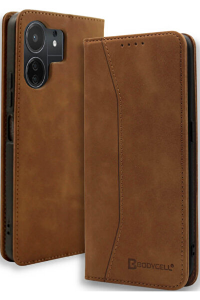 Bodycell Θήκη - Πορτοφόλι Xiaomi Redmi 13C / Poco C65 - Brown