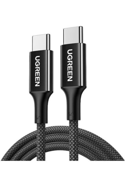 Ugreen Πλεγμένο Καλώδιο USB 2.0 USB-C Αρσενικό - USB-C 60W Μαύρο 1μ 35254