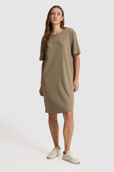 U.S. Polo Assn. Women's Khaki Knitted Dress 50325244-Vr027