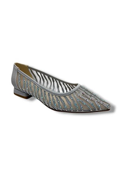 Cakgo Desire 469-26 satin mesh embellished low heel women's shoes