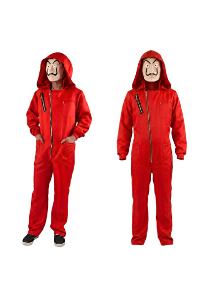 Korbi Costum de Halloween „La Casa de Papel” roșu, mărimea 4XL