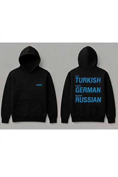 SVART WEAR Eat Turkish Drive German Marry Russian Unisex Oversize %100 Cotton...