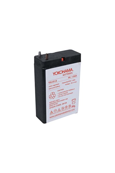 MİKROGATE Yokohama YH-41.8 4V 1800 mAh Bakımsız Işıldak Aküsü