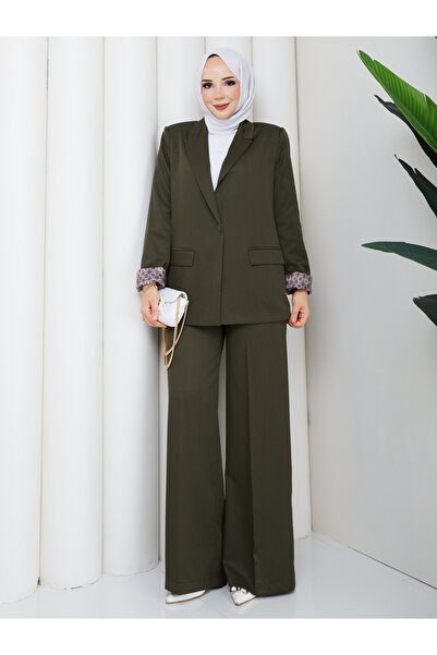 Moda İncir Tesettür Molded Sleeve Detail Premium Jacket and Pants Set