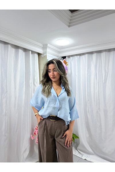 Wenya Butik Kadın Keten Gömlek