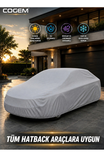 COCEM Tüm Hatchback Araçlar ile Uyumlu Lüks Araba Brandası Miflonlu Branda Ot...