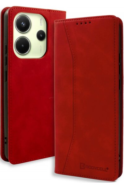 Bodycell Θήκη Xiaomi Redmi Note 14 4G Book Case Πορτοφόλι - Red