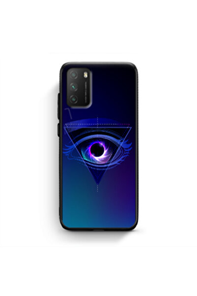 Other Xiaomi Poco M3 Triangular blue eye Black Glossy Θήκη