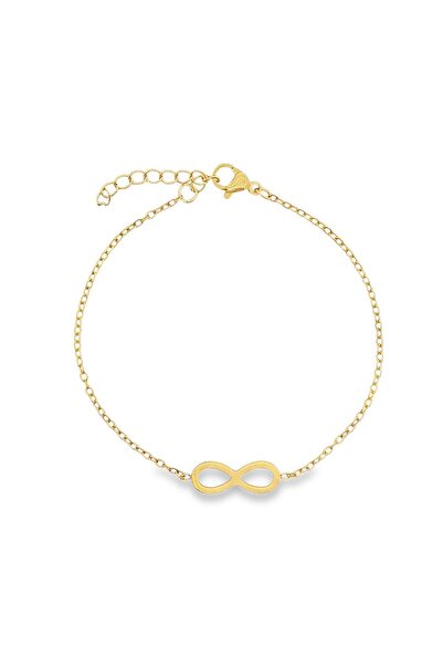 Bijuteria SORELLY Brățară infinit placată cu aur de 14k