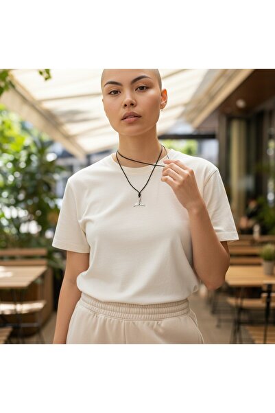 Hedea Whale Tail Chrome Plated Necklace - Adjustable Black Oil Cotton Unisex ...