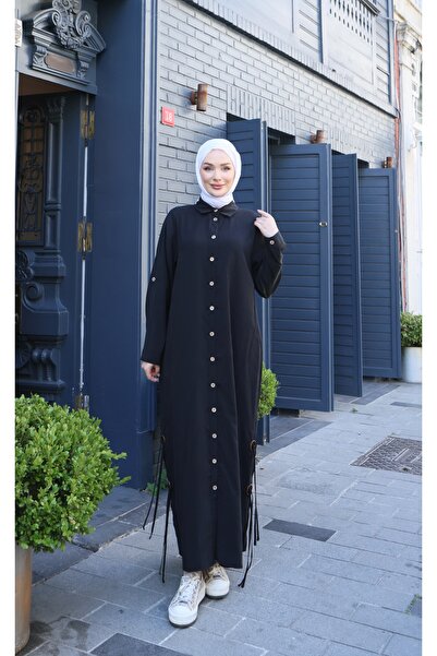 NİSUM MODA Modal Dress with Side Laces