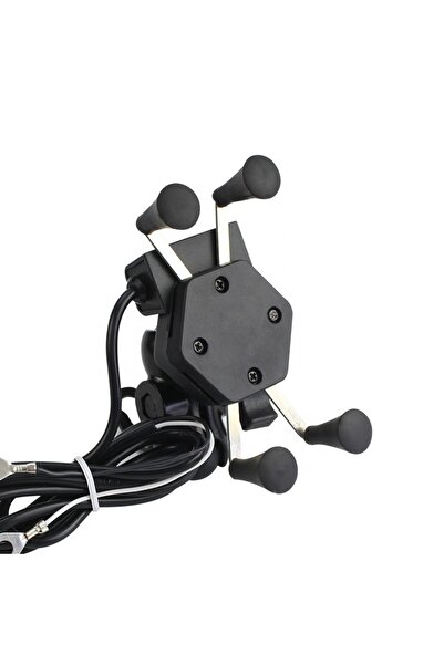 Pes Holding X-Grip phone holder for motorcycle/ATV/car with 2.1A USB charging...
