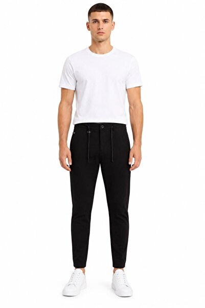 HZR wear Men's Jogger Pants, Stretchy Fabric, Lycra, Slim Fit, with Laces